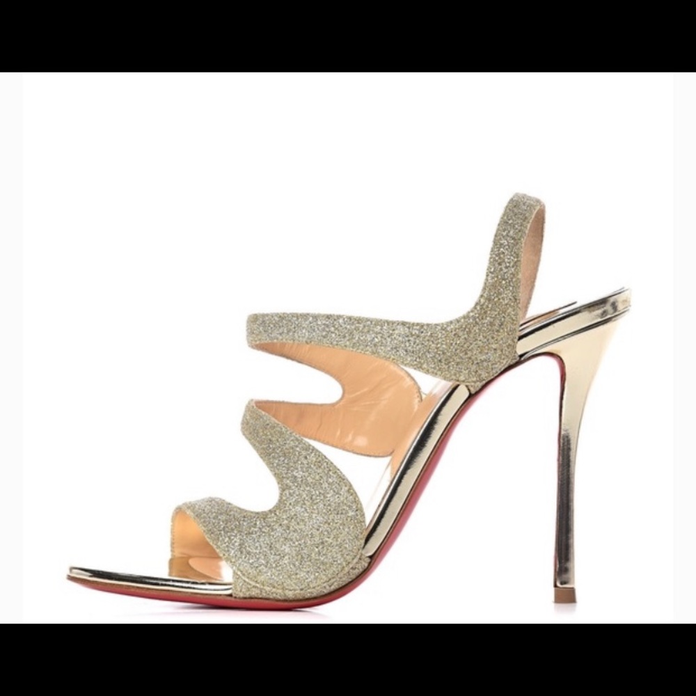 Christian Louboutins Vavazou 100mm Glitter Size 39